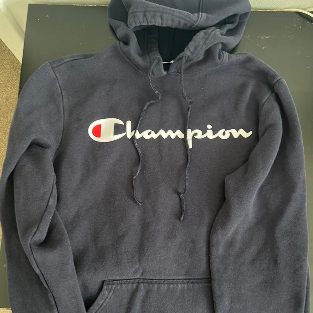 Unisex Champion Hoodie, Navy Blue